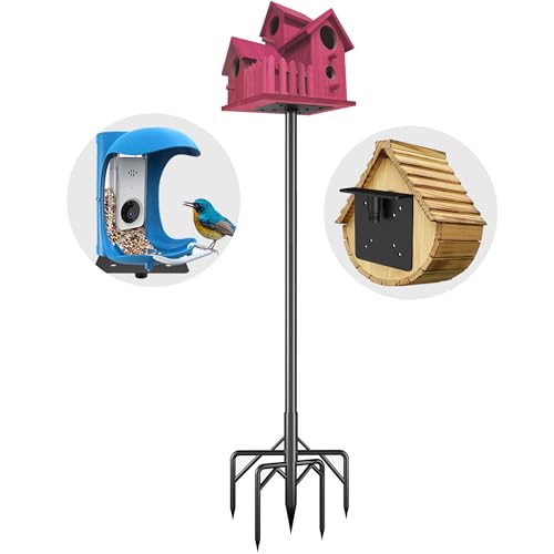 79 Inch Heavy Duty Bird Feeder Pole Kit with 5 Base Prongs W529