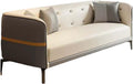 Vitality Orange+Ivory White L Shaped Sectional Sofa with Solid Wooden Frame Z153514