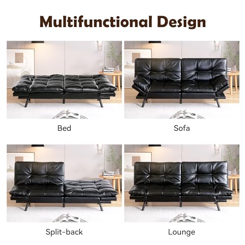 Grey Memory Foam Convertible Sofa Bed H137