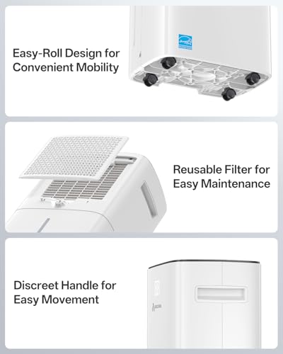 52 Pints Dehumidifier with Drain Hose J281046