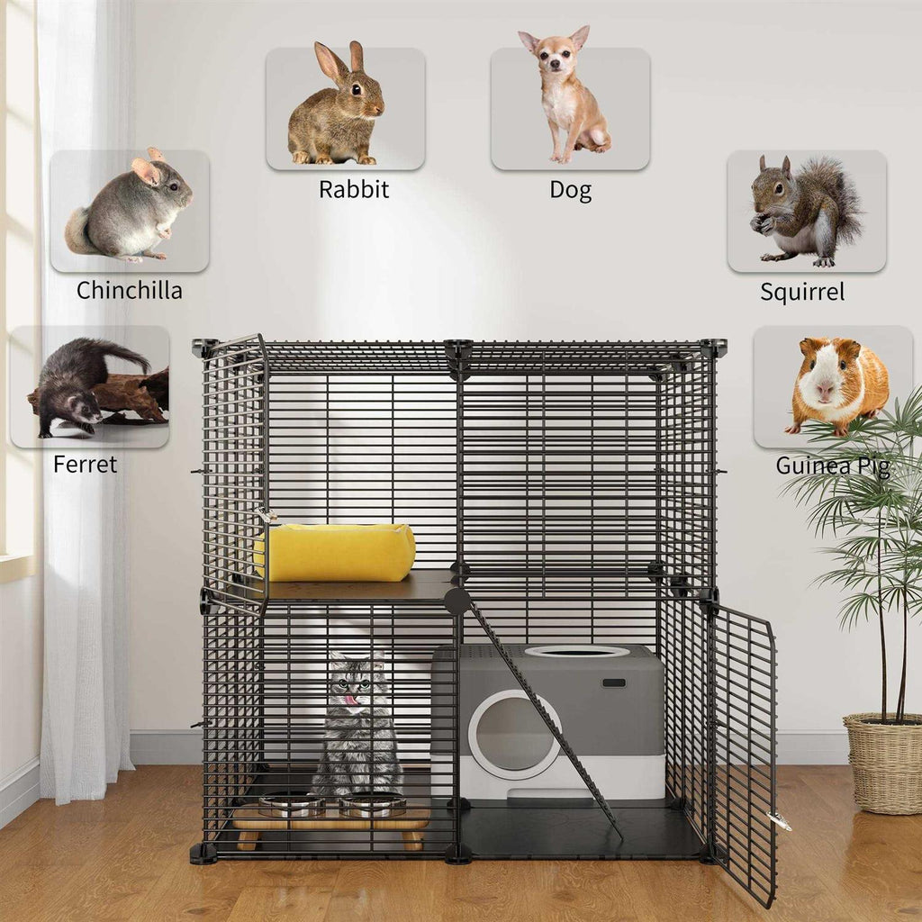 2 Tier Metal Cat Cage J8983