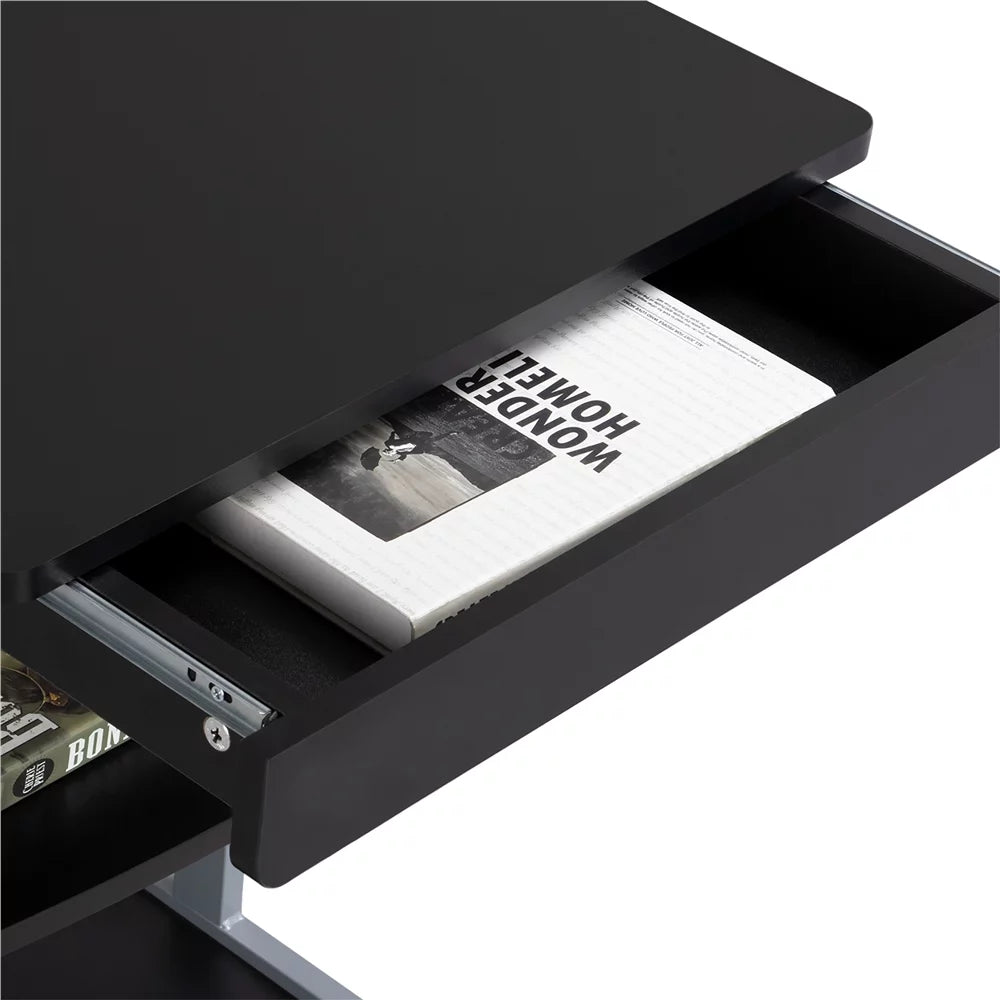 Black 31.5''H Laptop Computer Desk with Power Outlet A225