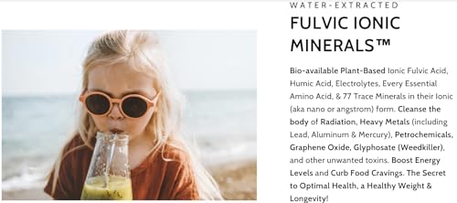 Fulvic Ionic Minerals X200 - BioActive Fulvic Acid, Humic Acid, Trace Minerals, Electrolytes & Essential Amino Acids - 5+ Month Supply L186604