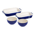 4-pc Ceramic Baking Dish and Bowl Set B960