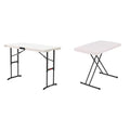 4-Foot Commercial Adjustable Folding Table, Almond J762