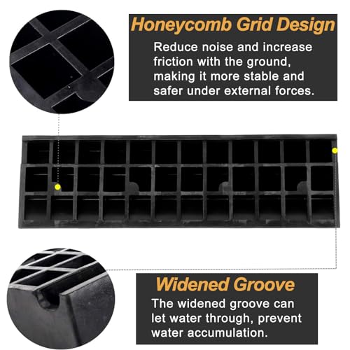 Black 39.3x9.8x4inch Rubber Curb Ramp O314