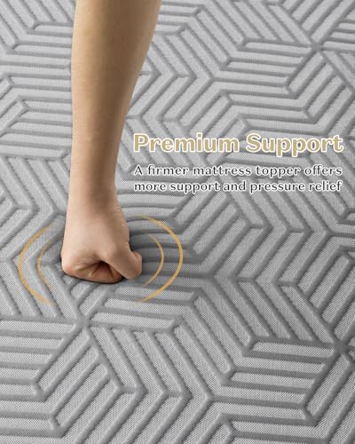 4 Inch Queen Gel Memory Foam Mattress Topper with Removable Cover J49602