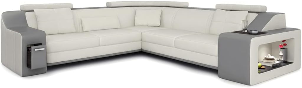Brown Leather Corner Sofa U88780
