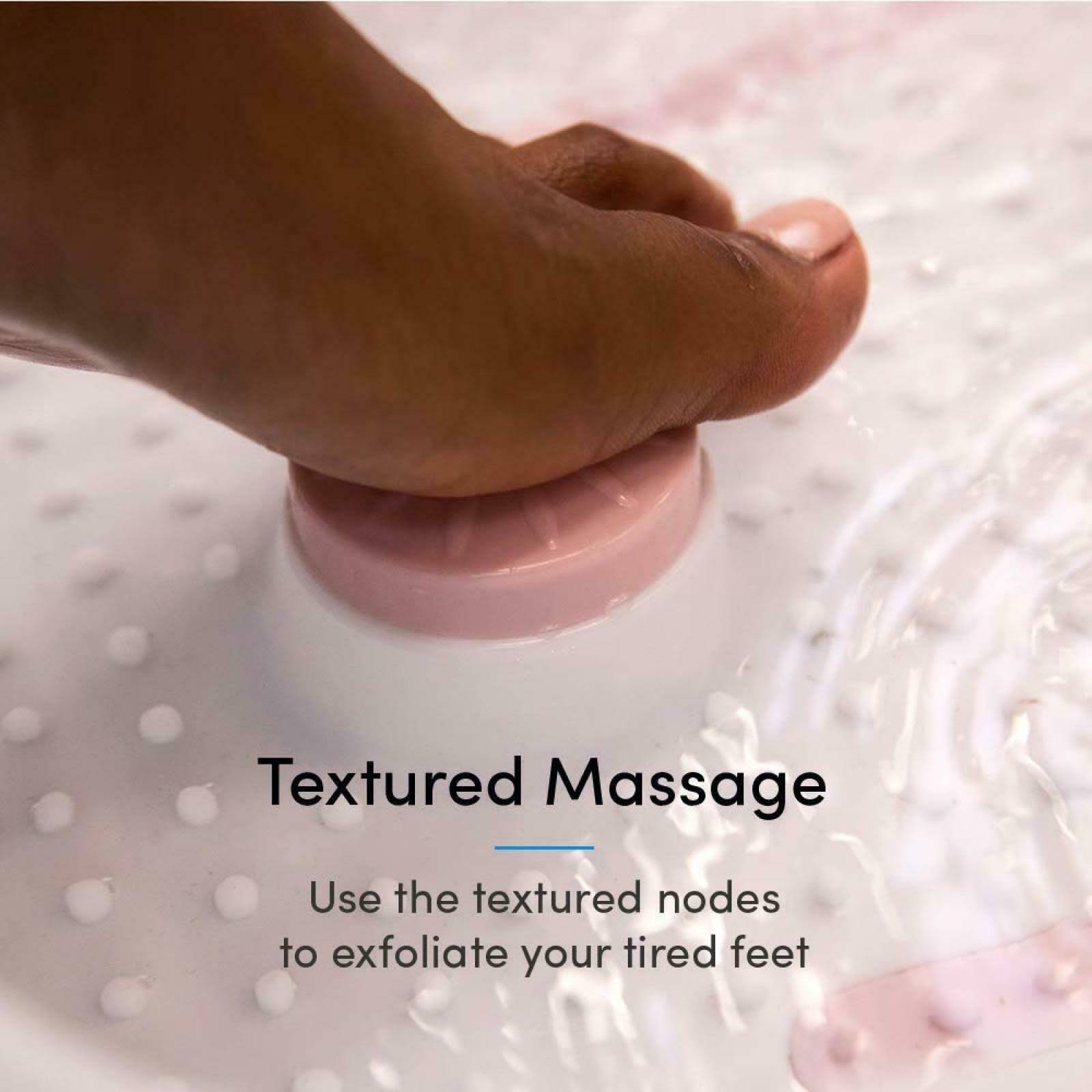 Pink Foot Bath with Heat Maintenance Foot Massager J37798