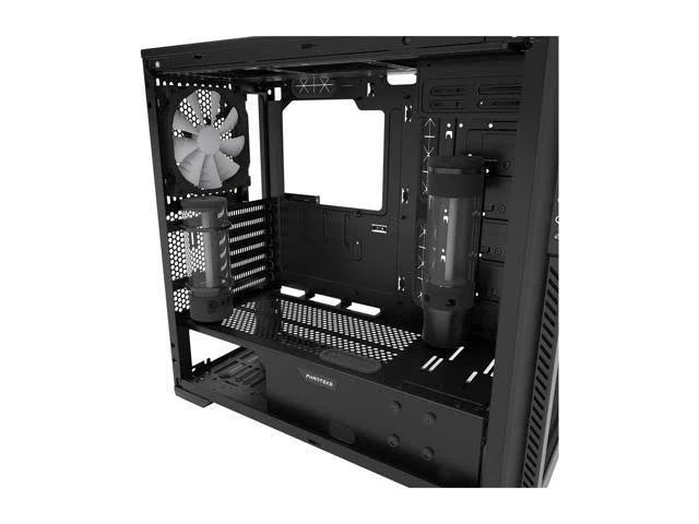 Satin Black ATX Mid Tower Case with Tempered Glass Panel F959