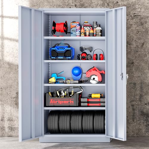 Black Steel Lockable Storage Cabinet O76382