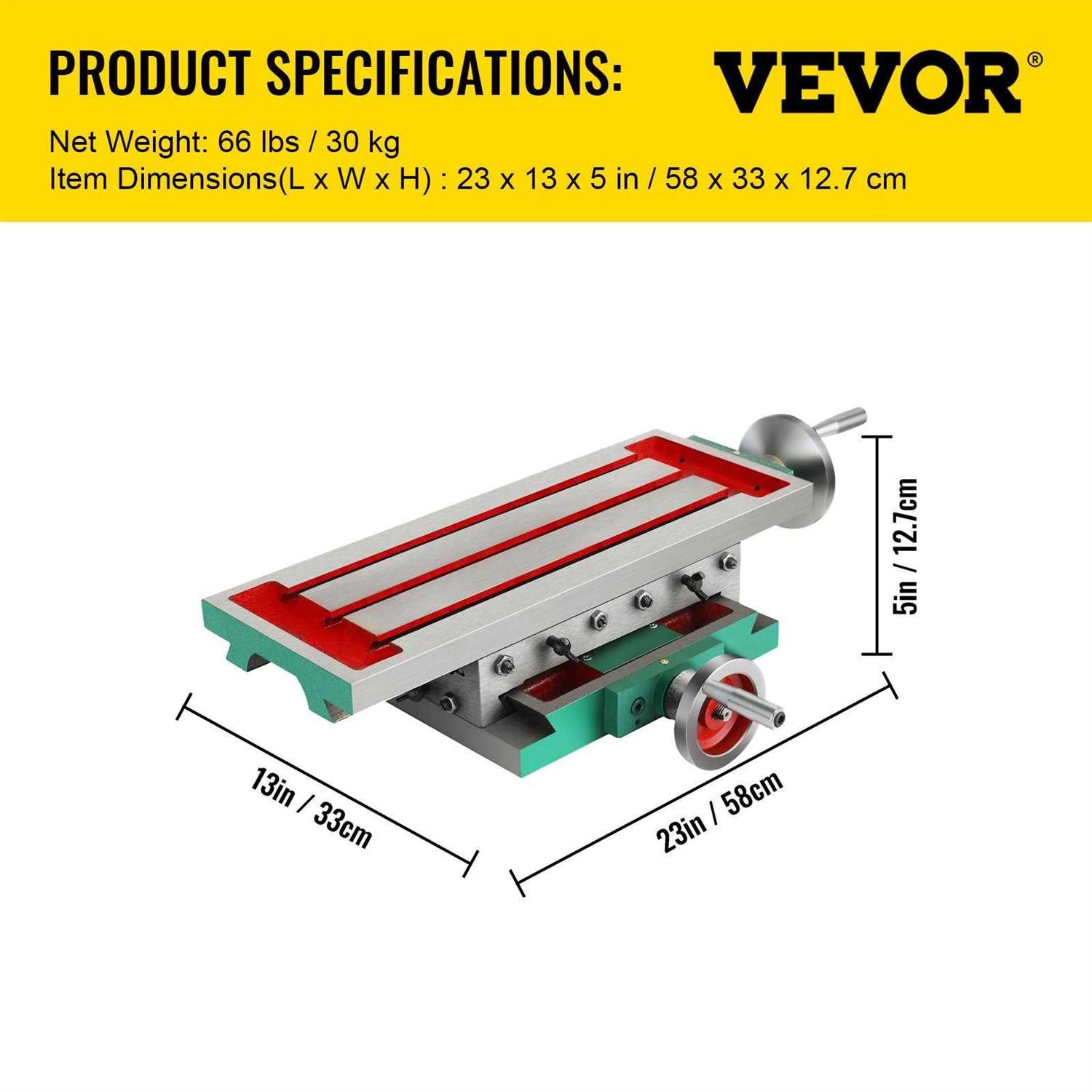 17.7 X 6.7 Inch Compound Milling Machine Work Table 2 Axis 4 Ways Move S987068