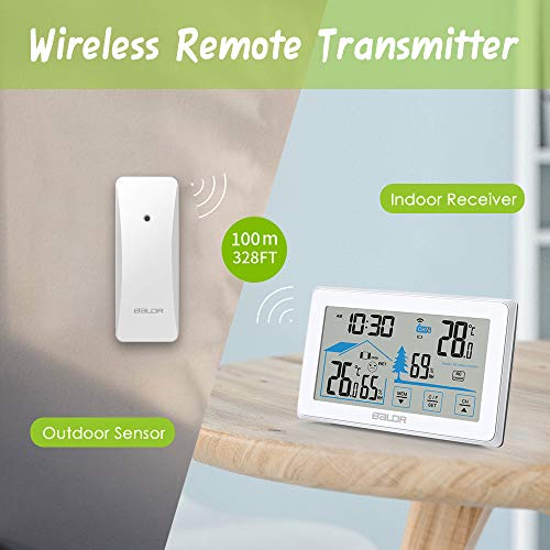 Wireless Indoor/Outdoor Thermometer Hygrometer with Touch Screen Digital Weather Station E97201