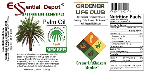 1 Gallon 128 oz Food Grade Coconut Oil G846542