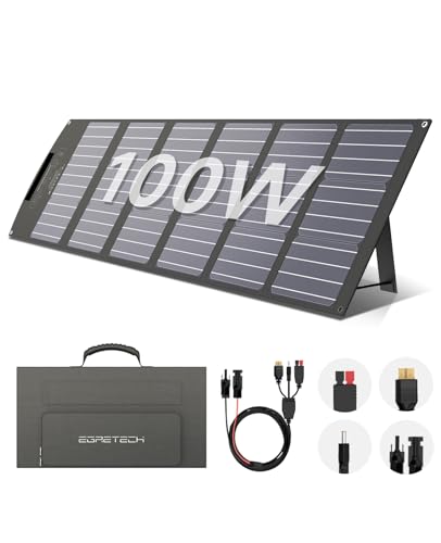 100W Foldable Solar Panel with MC-4 to DC5521/XT60/Anderson Cable, IP65 N693