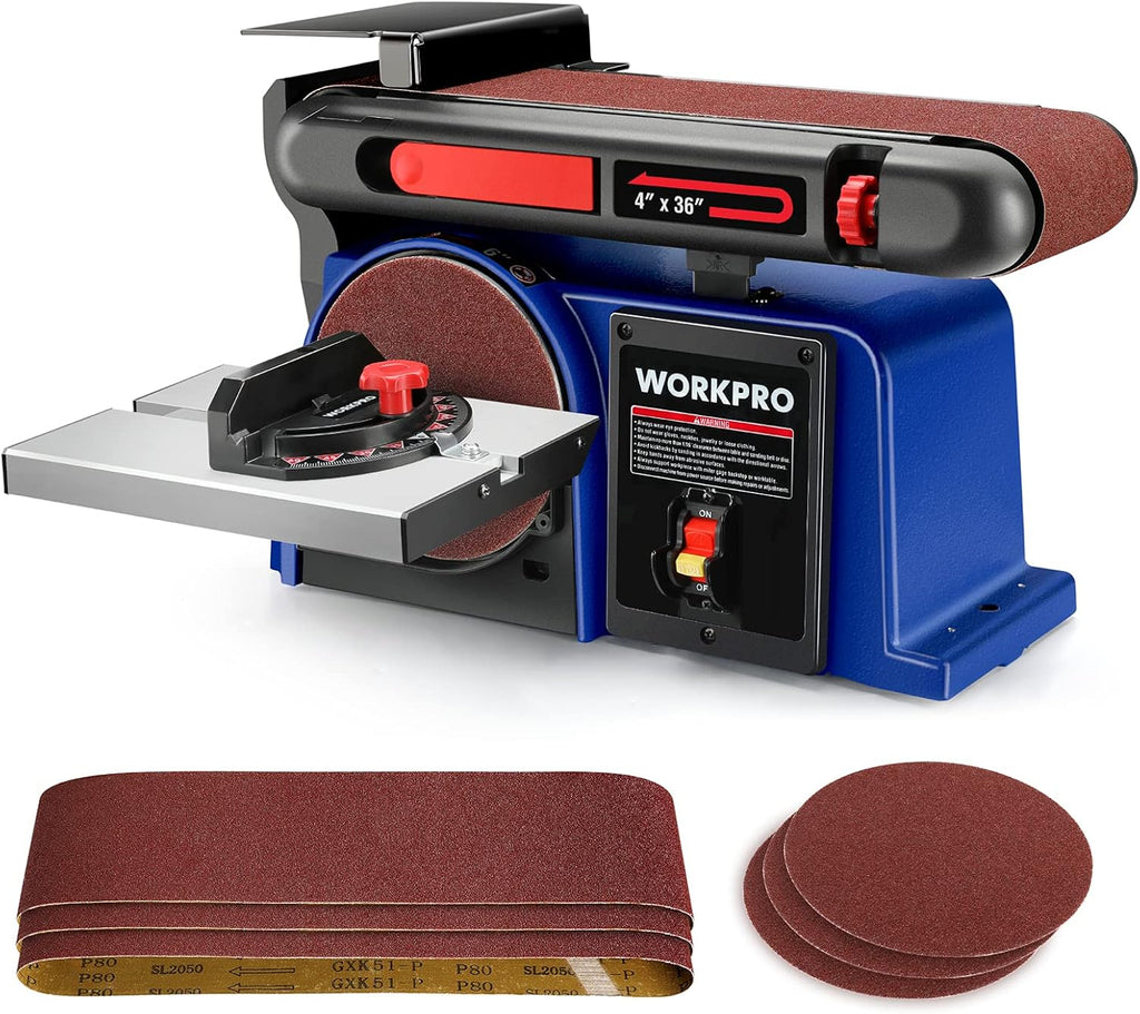 4 in. x 36 in. Belt & 6 in. Disc Sander with Cast Iron Base I91219