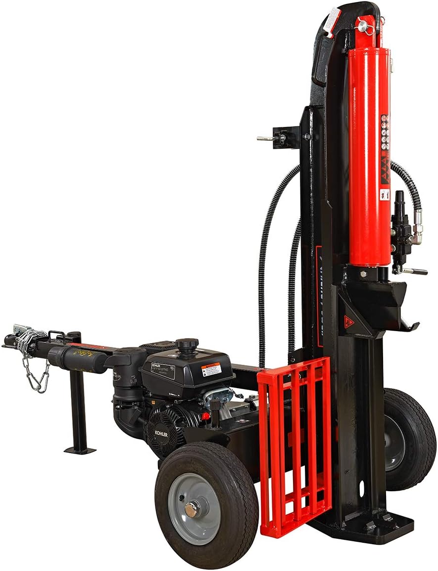 Dual Position Log Splitter Gas 196cc 25-Ton Hydraulic Wood Cutter J4555