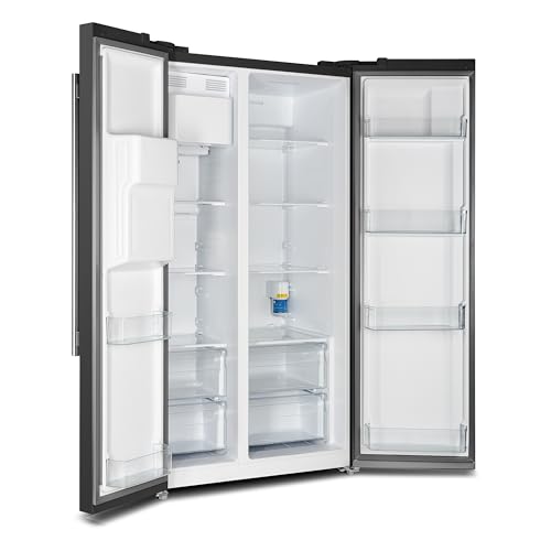 Stainless Steel 36 Inch Side-by-Side Refrigerator and Freezer with 20 Cubic Ft. Capacity D734