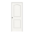 24 in. x 80 in. White Painted Right-Hand Textured Solid Core Molded Composite MDF Single Prehung Interior Door D513