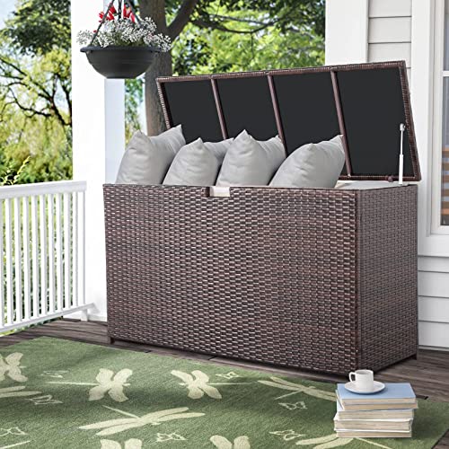 Brown Wicker 88 Gallon Storage Box B451