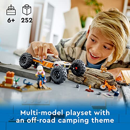 4x4 Off-Roader Building Toy with Monster Truck Style Car and Mountain Bikes K688221