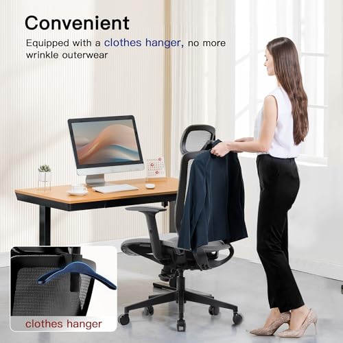 Black Ergonomic Mesh Gaming Chair with Headrest J532