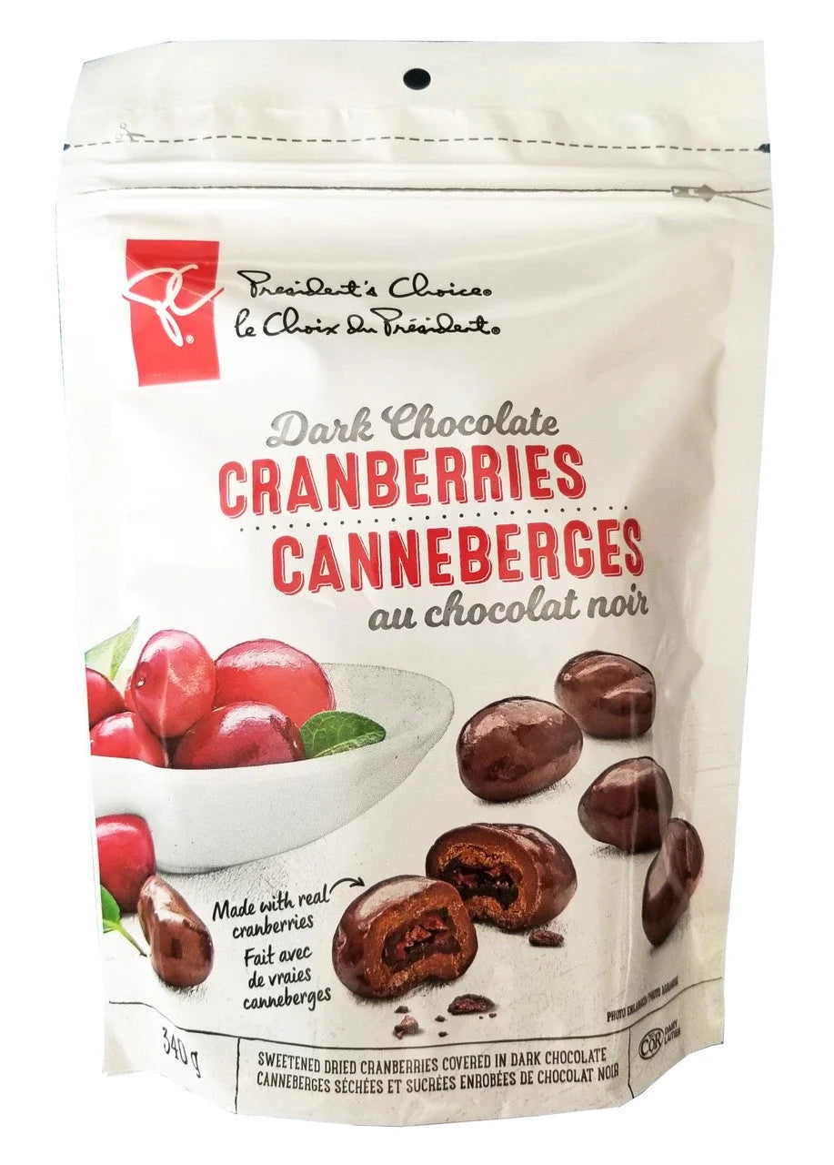 Dark Chocolate Cranberries, 340g/12 oz. Bag P91179