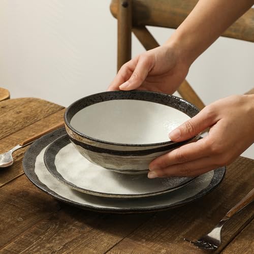 Beige 16-Piece Porcelain Dinnerware Set M79807