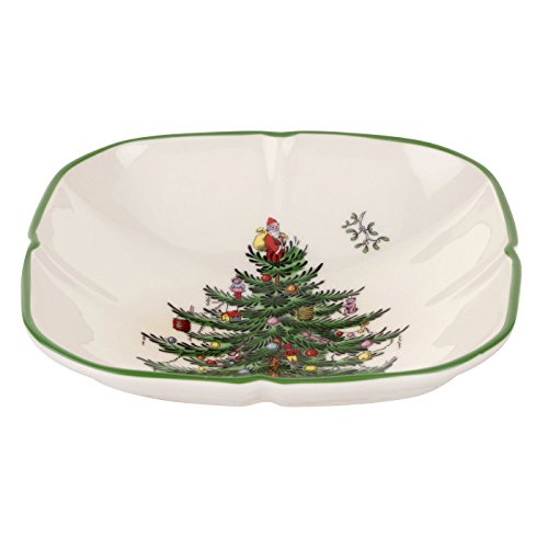 Christmas Tree 14-Inch Tree-Shaped Serving Plate Fine Porcelain Holiday Tableware D416506