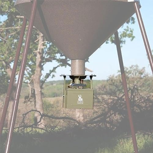 12 Volt High Torque Motor Automatic Hunting Game Feeder Conversion Kit with Timer Holder and Large Swing Door Slinger I8547