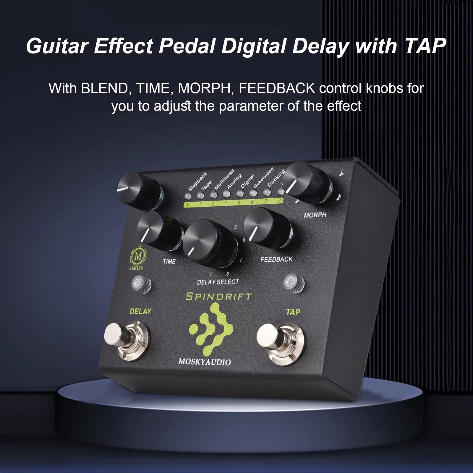 Guitar Pedal with 8 Mode Delay Selection Z46533