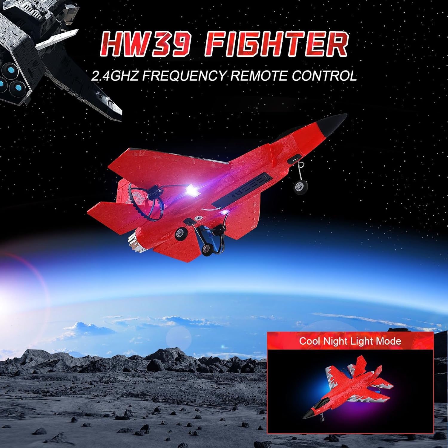 Red 2CH Remote Control Fighter Airplane O73670