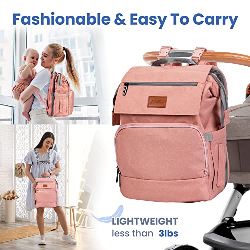 Gray Baby Diaper Bag Backpack with Changing Pad V977564