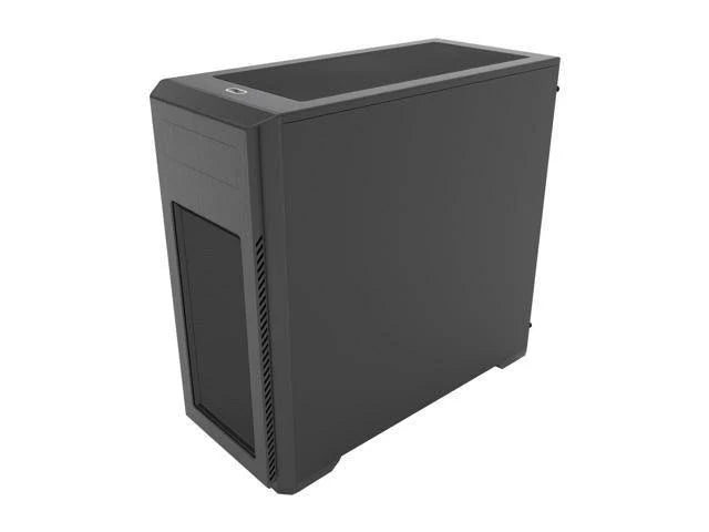 Satin Black ATX Mid Tower Case with Tempered Glass Panel F959