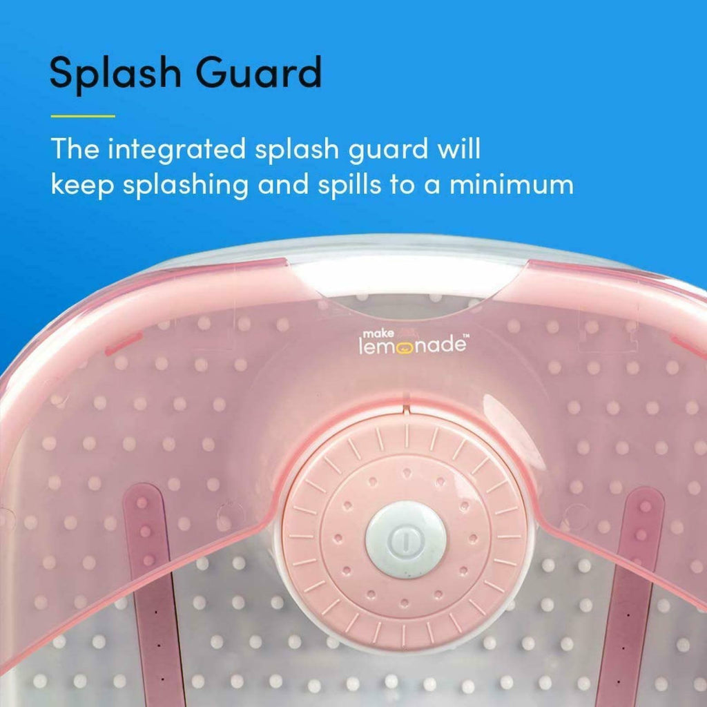 Pink Foot Bath with Heat Maintenance Foot Massager J37798