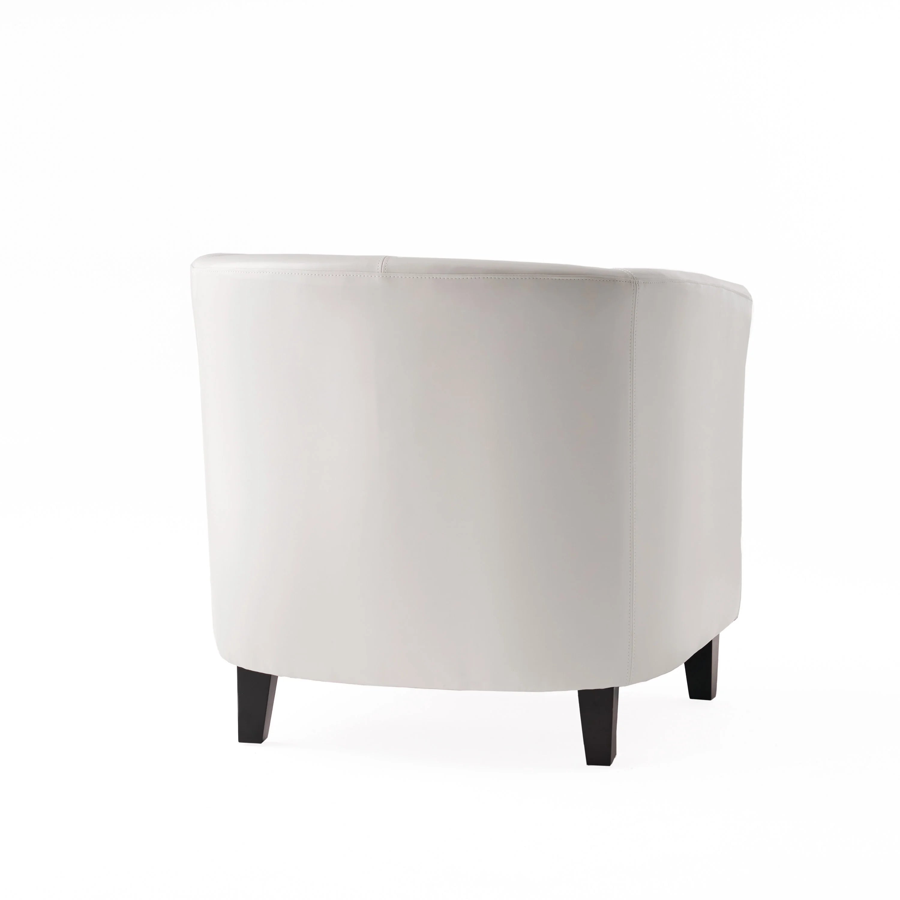 Ivory Bonded Leather Club Chair C1117