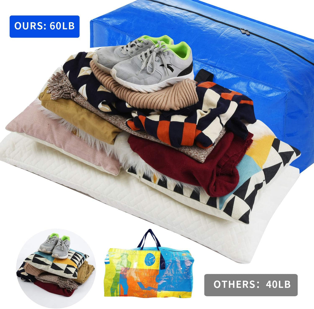 6 Pack Extra Large Moving Bags with Zippers T878686