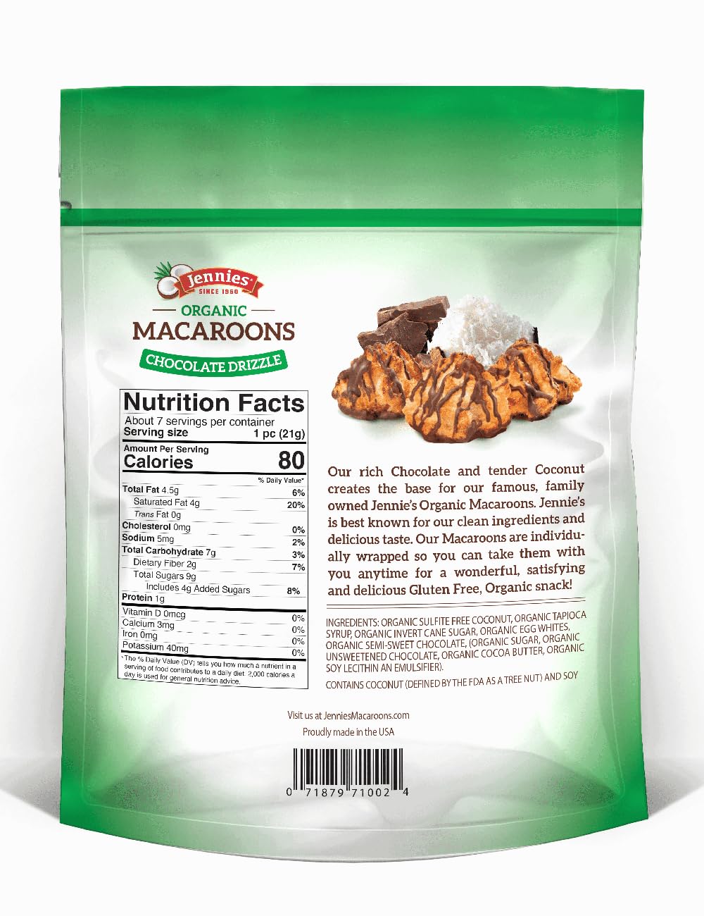 5.25 Ounce Chocolate Drizzle Macaroons J63718