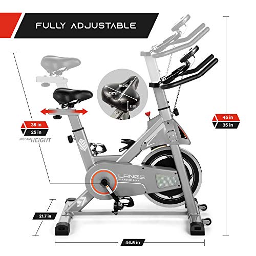 Stationary Exercise Bike with Seat Cushion and Silent Belt Drive M850