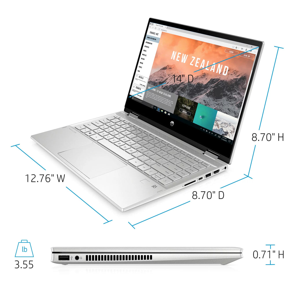 14" FHD Touch x360 Intel Core i5-1135G7 8GB RAM 256GB SSD Silver Laptop V71601
