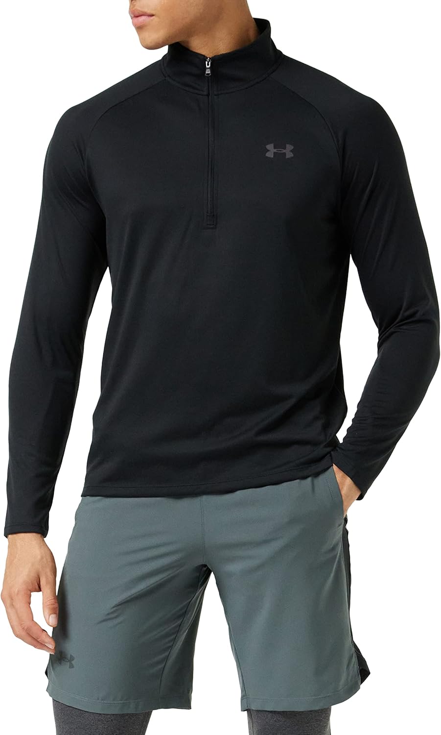 Black ½ Zip Long Sleeve Q99365