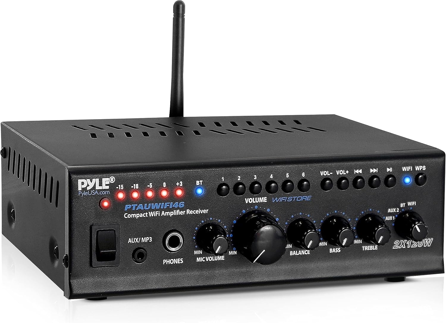 2X40W Mini Dual Channel Bluetooth Power Amplifier V456