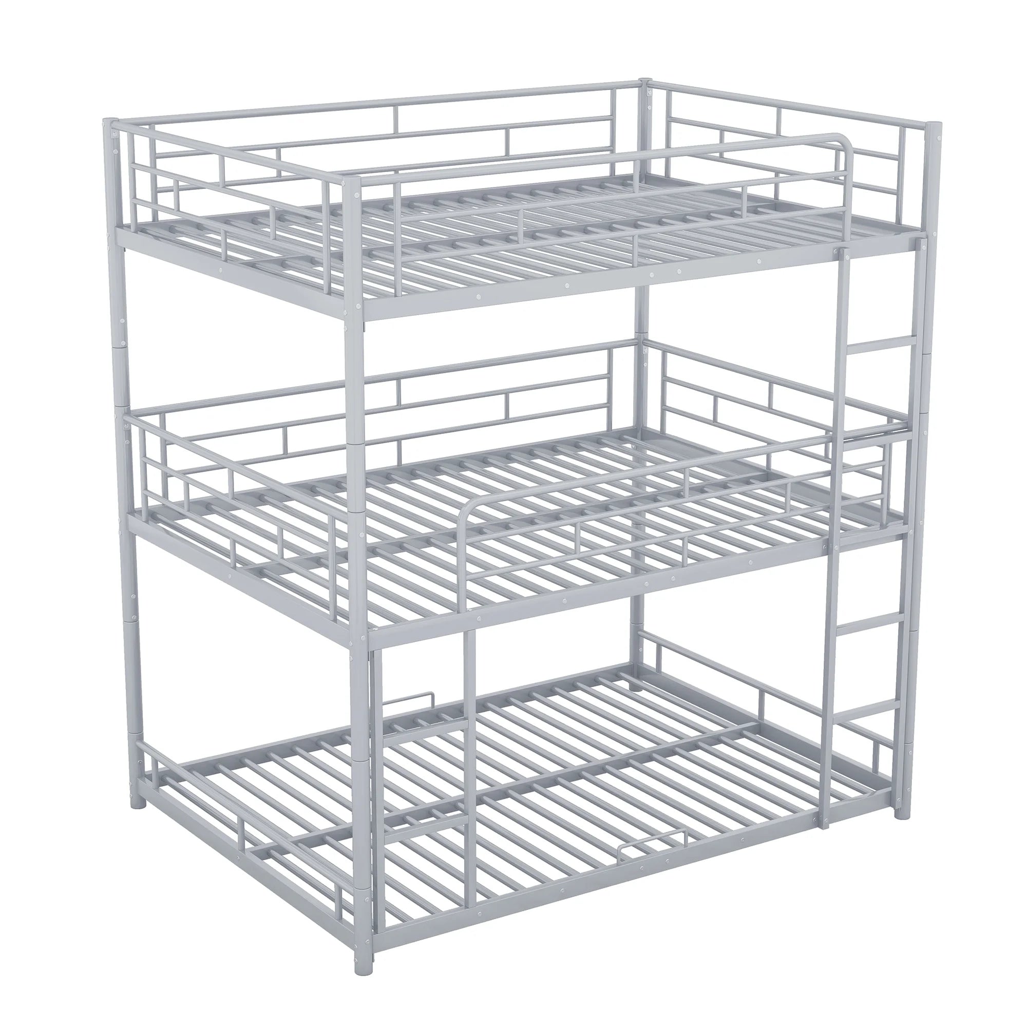 Silver Full Size Metal Triple Bunk Bed M294