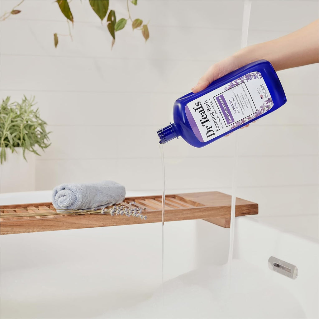 Lavender Epsom Salt Soaking Solution and Foaming Bath Combo Pack E6735