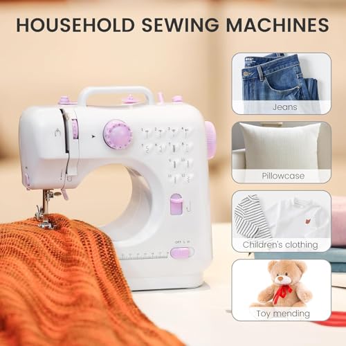 Mini Sewing Machine with 12 Built-in Stitches and Foot Pedal C726