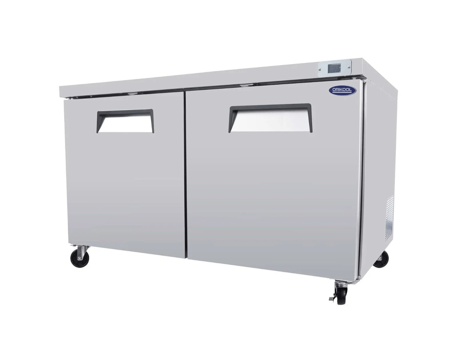 60" 2-Door Commercial Stainless Steel Undercounter Work Top Refrigerator 18Cu.Ft I847899