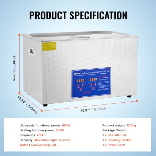 15L Ultrasonic Cleaner 40kHz 110V J7751