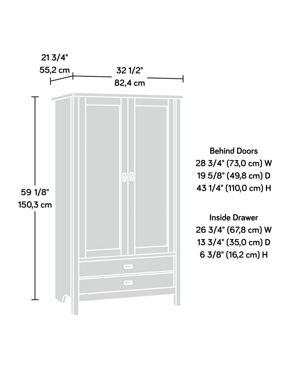 Mystic Oak Armoire K16331