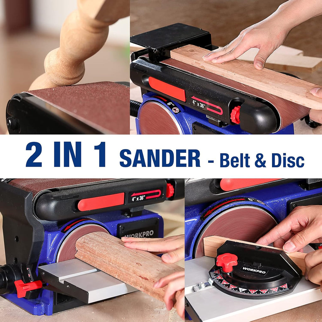 4 in. x 36 in. Belt & 6 in. Disc Sander with Cast Iron Base I91219