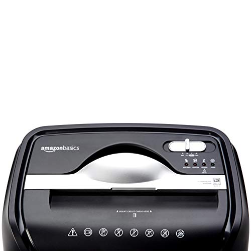 12 Sheet Cross Cut Paper Shredder with 4.8 Gallon Bin, Black J268